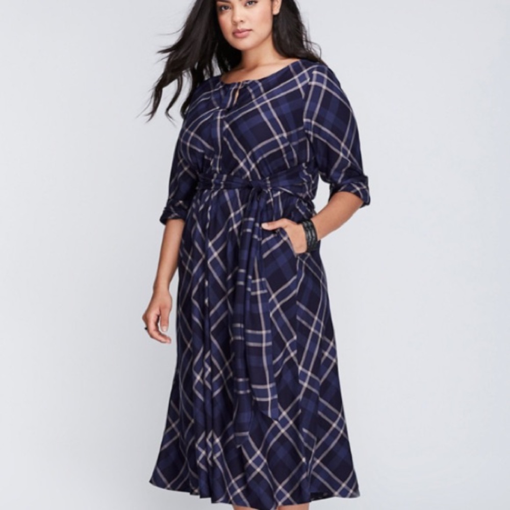 COPY - Lane Bryant Women's Plus Size  Long Sleeve Shirt Dresses SZ 2X
